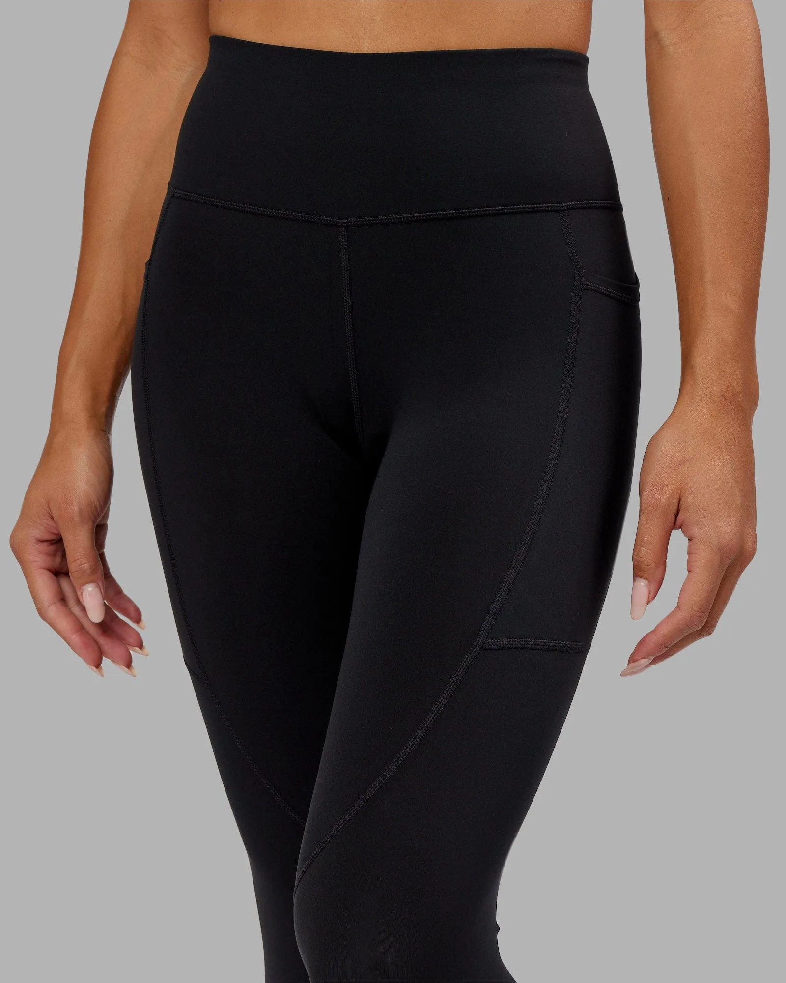 Rep 7/8 Length Tights - Black-Cornflower Blue sold by LSKD product image thumbnail 3