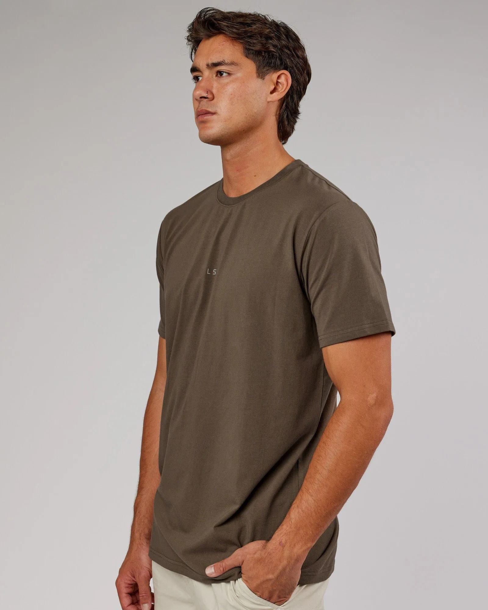 Base FLXCotton Tee - Army Green sold by LSKD