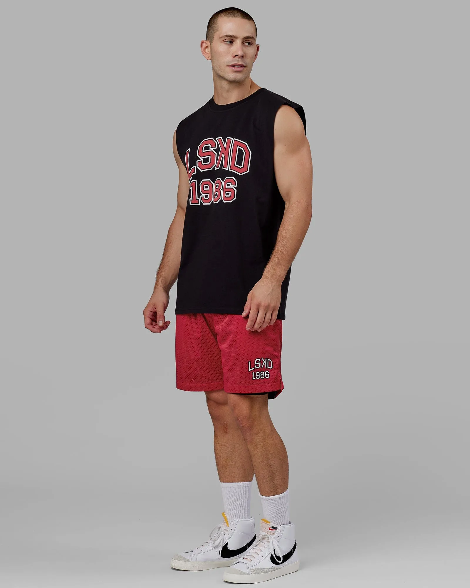 Alumni Reversible Basketball Short - Black-Red sold by LSKD product image thumbnail 4