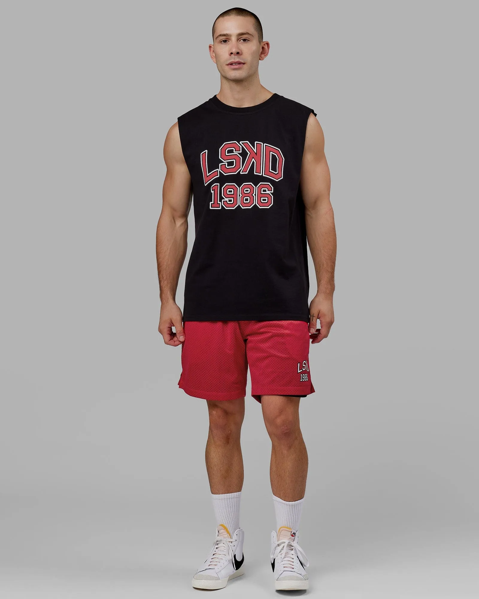 Alumni Reversible Basketball Short - Black-Red sold by LSKD product image thumbnail 3