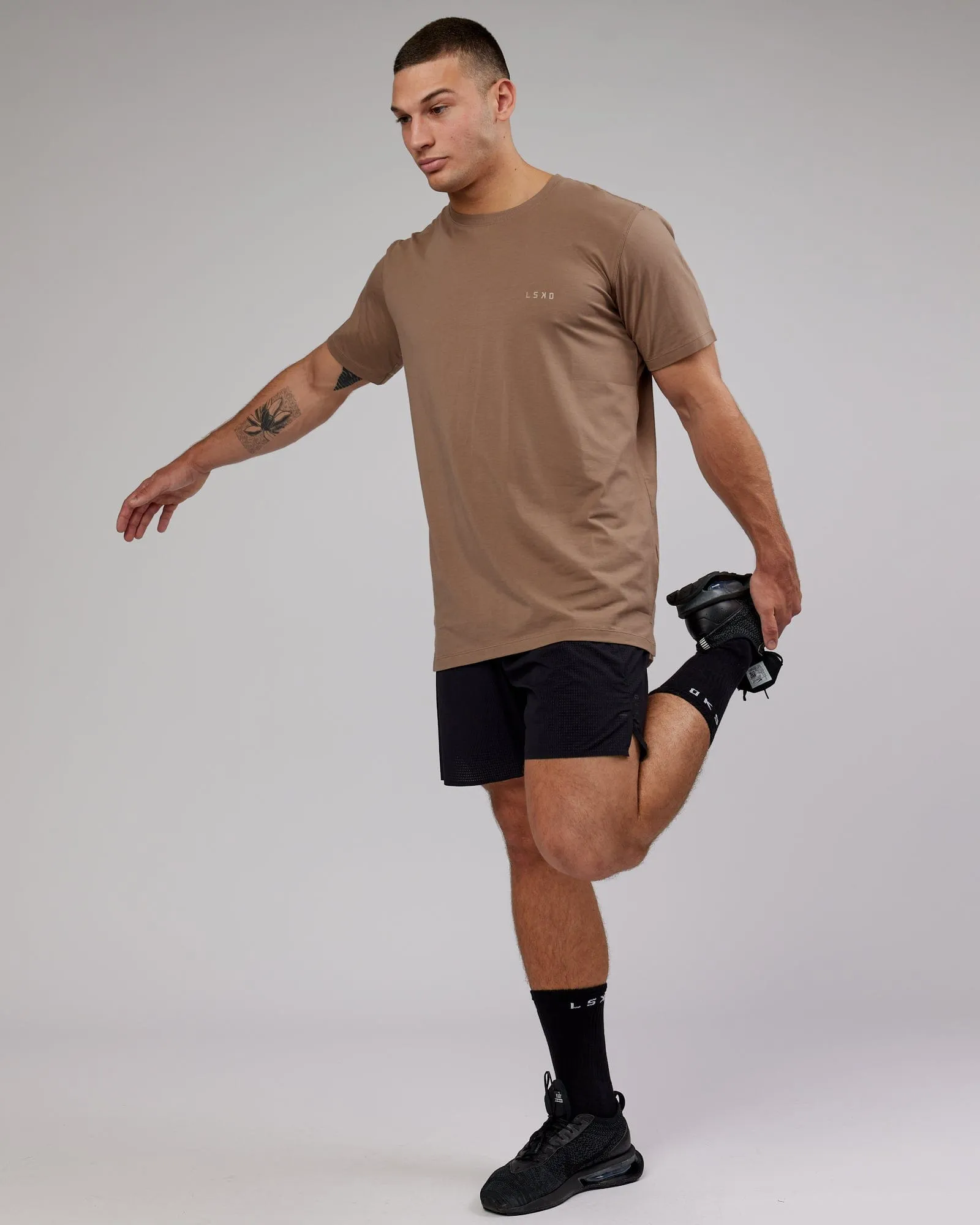 Deluxe PimaFLX Tee - Fossil sold by LSKD product image thumbnail 4