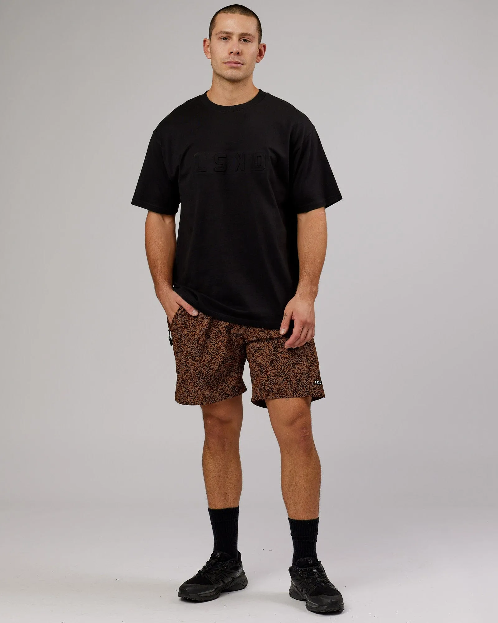 Unisex Stamped Heavyweight Tee Oversize - Black sold by LSKD product image thumbnail 4
