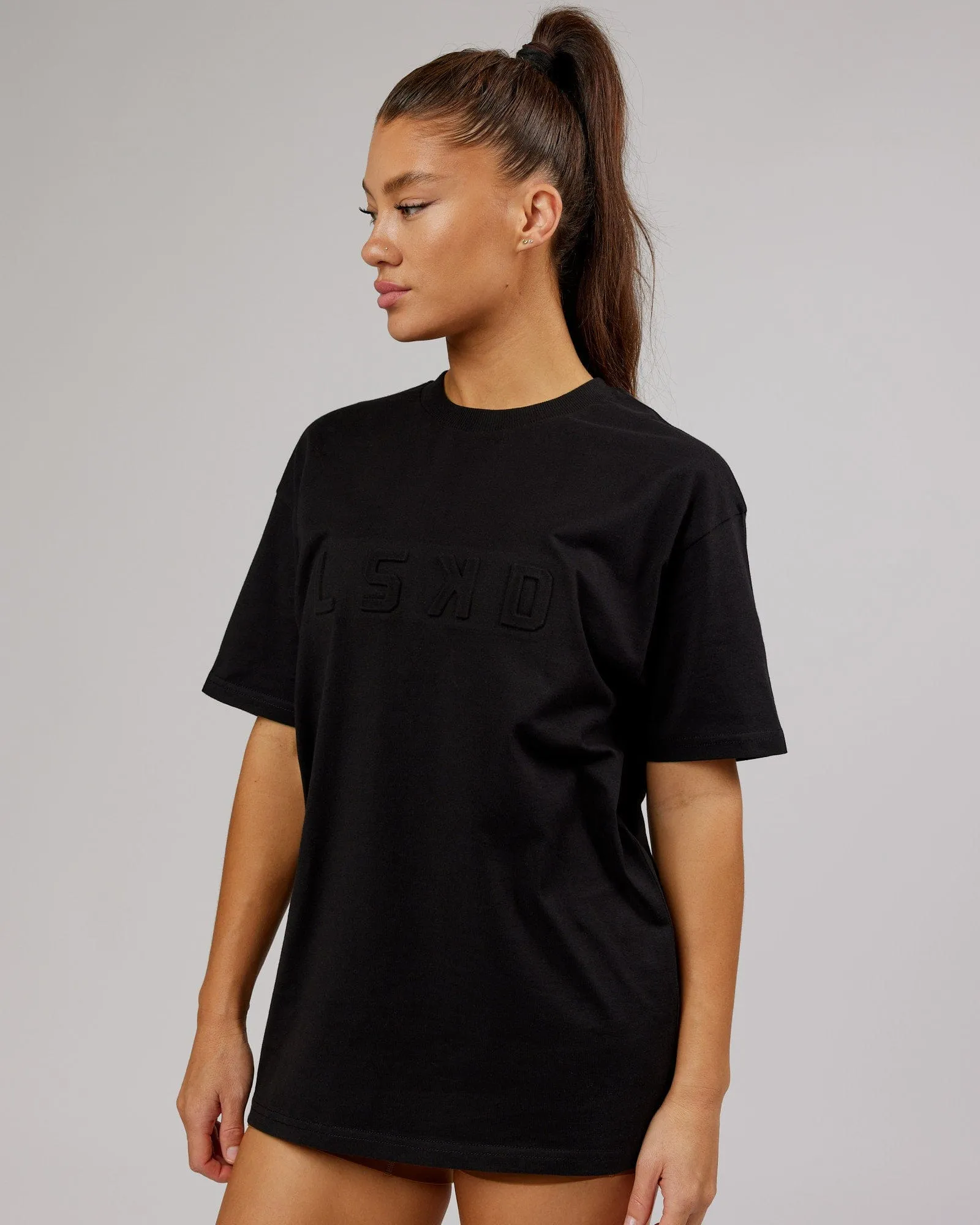 Unisex Stamped Heavyweight Tee Oversize - Black sold by LSKD product image thumbnail 2