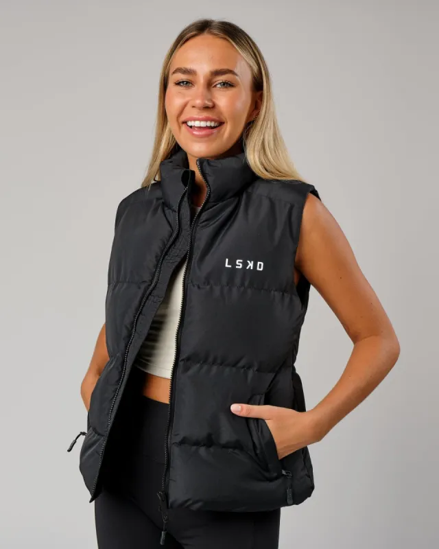 Essential Puffer Vest - Black sold by LSKD