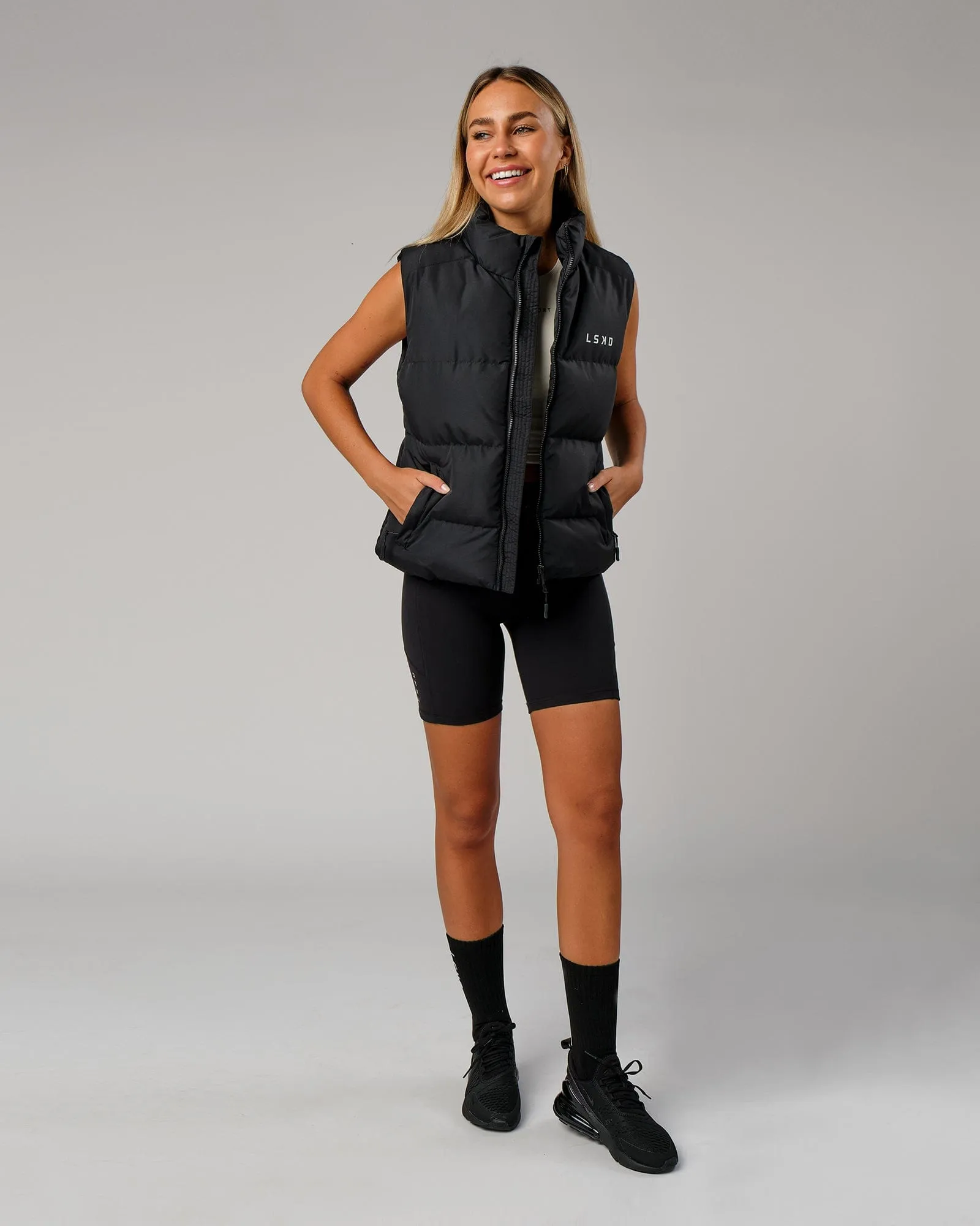 Essential Puffer Vest - Black sold by LSKD product image thumbnail 4