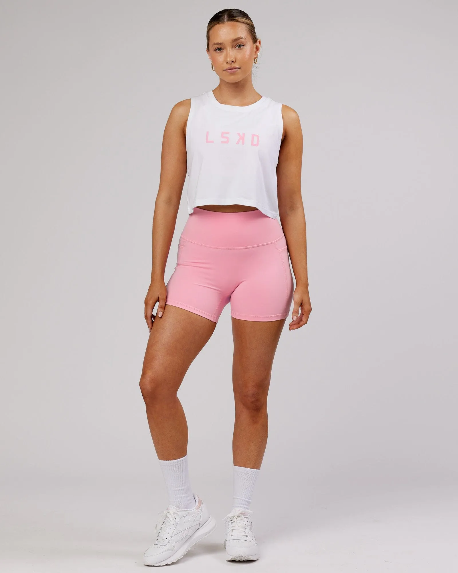Agile FLXCotton Tank - White-Pink sold by LSKD product image thumbnail 3