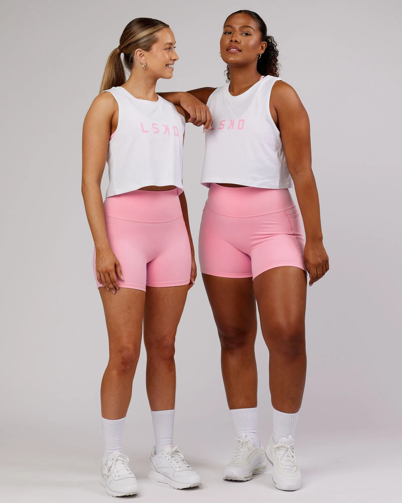 Agile FLXCotton Tank - White-Pink sold by LSKD product image thumbnail 2