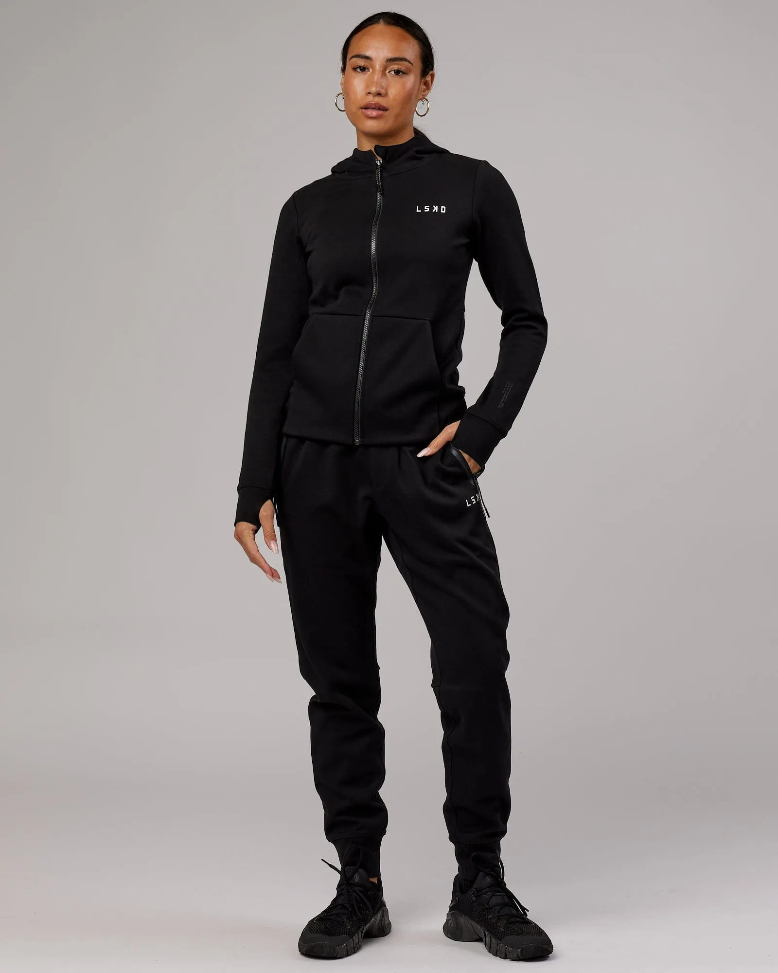 Womens Athlete ForgedFleece Track Pants - Black sold by LSKD product image thumbnail 3