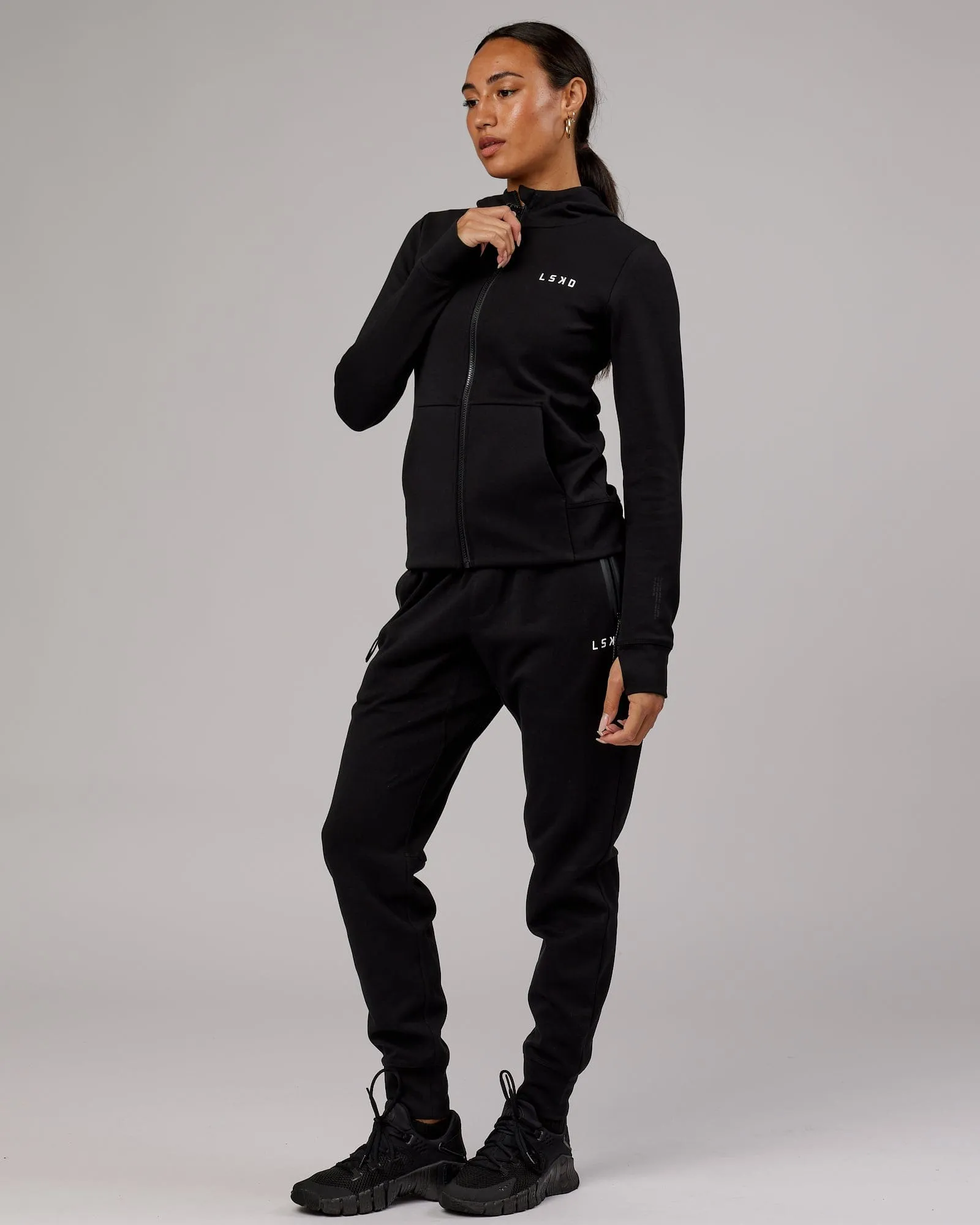 Womens Athlete ForgedFleece Track Pants - Black sold by LSKD product image thumbnail 4