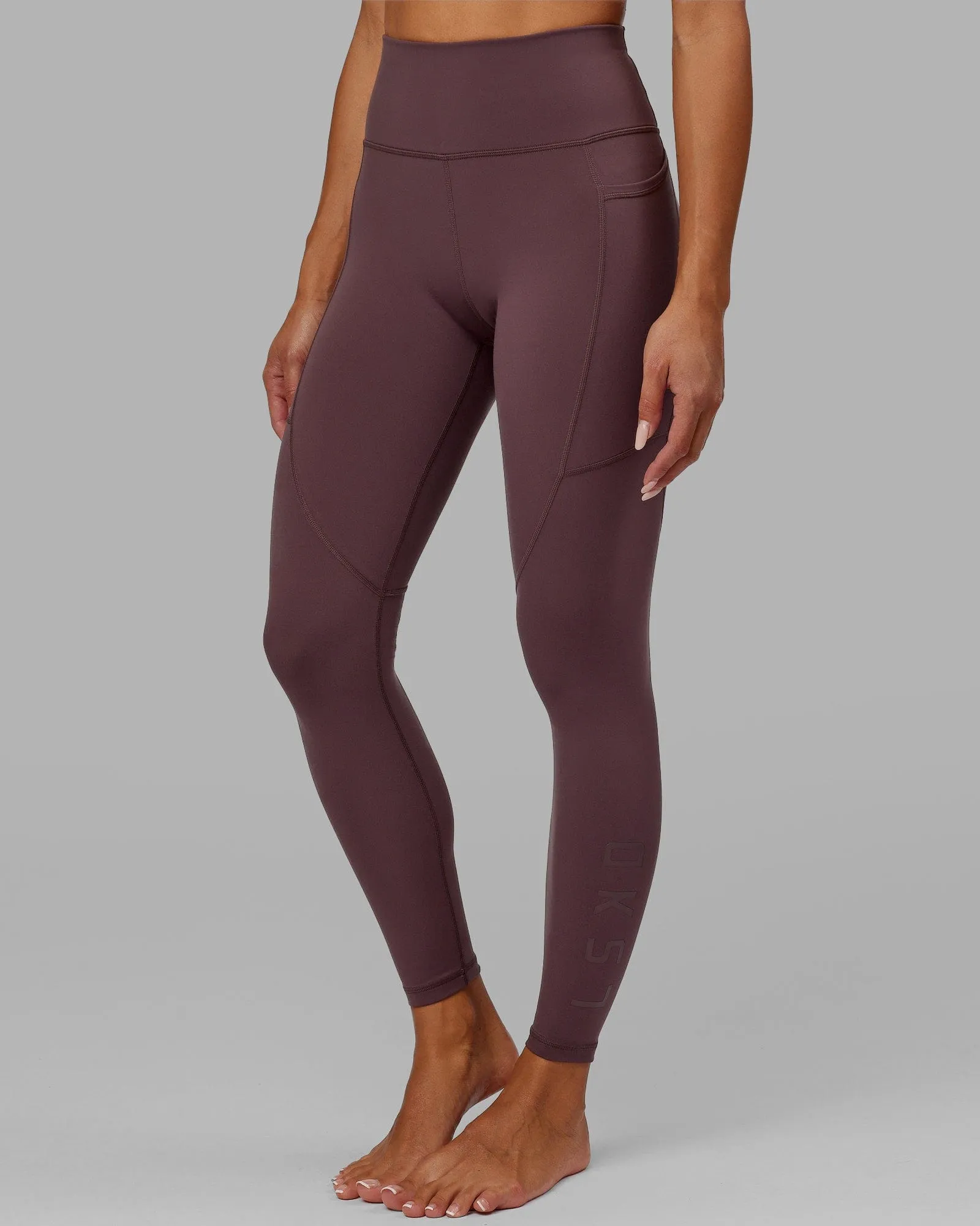 Rep Full Length Tights - Plum sold by LSKD