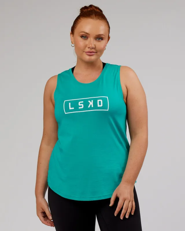 Luna Tank - Hyper Teal sold by LSKD