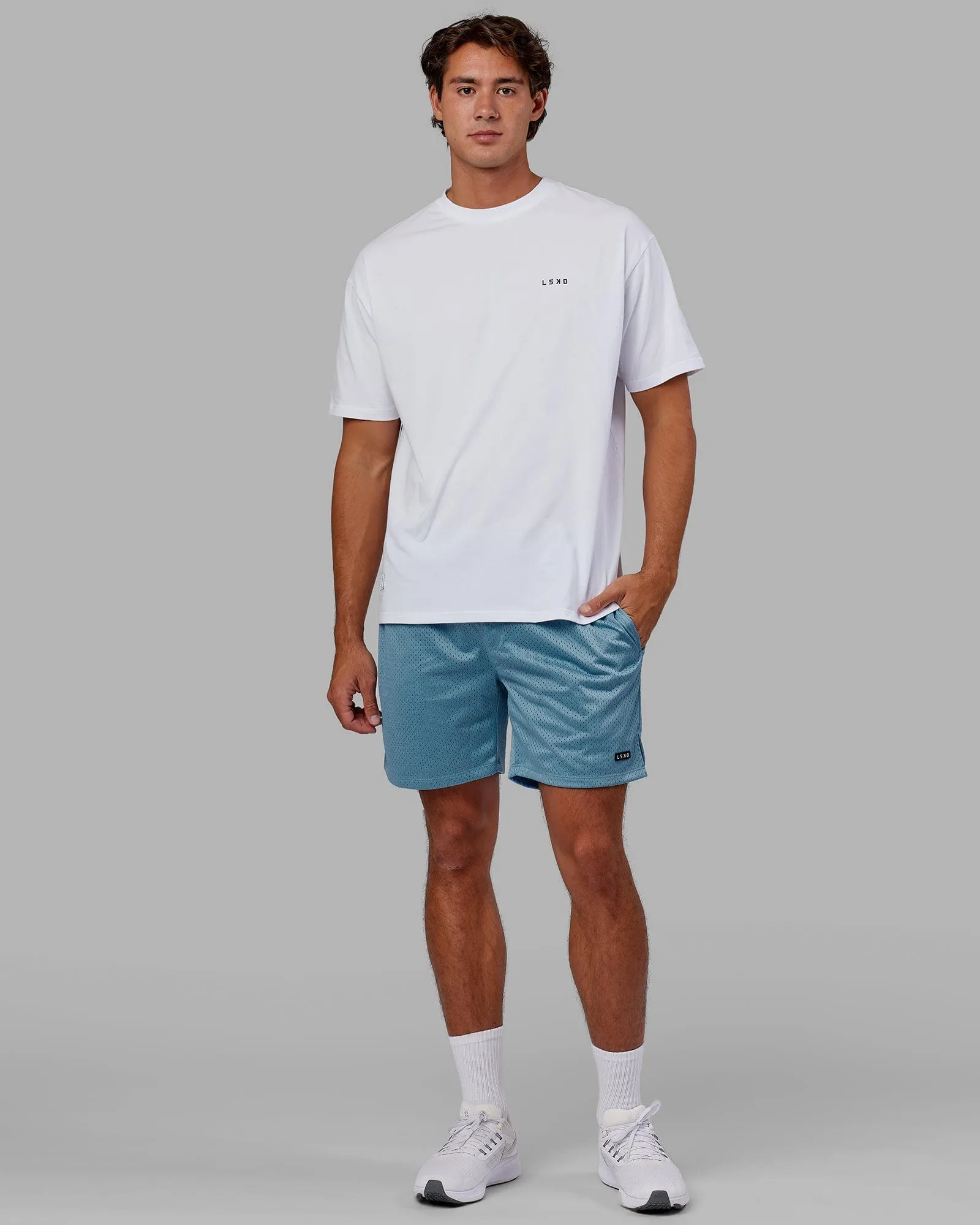 Fundamental Mesh Shorts - Azure Blue sold by LSKD product image thumbnail 3