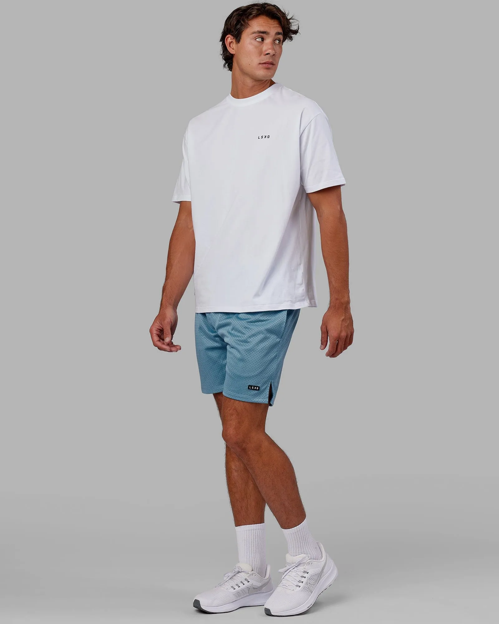 Fundamental Mesh Shorts - Azure Blue sold by LSKD product image thumbnail 4