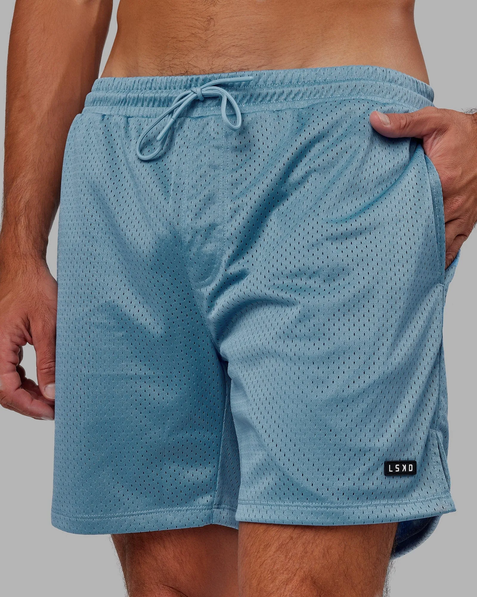 Fundamental Mesh Shorts - Azure Blue sold by LSKD product image thumbnail 2