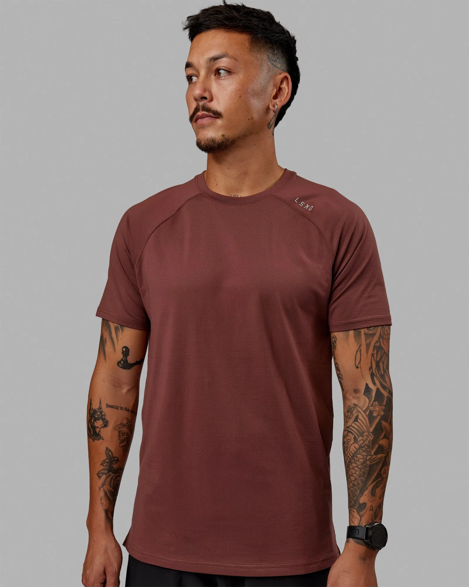 Perform VapourFLX Tee - Dull Rust sold by LSKD product image thumbnail 5