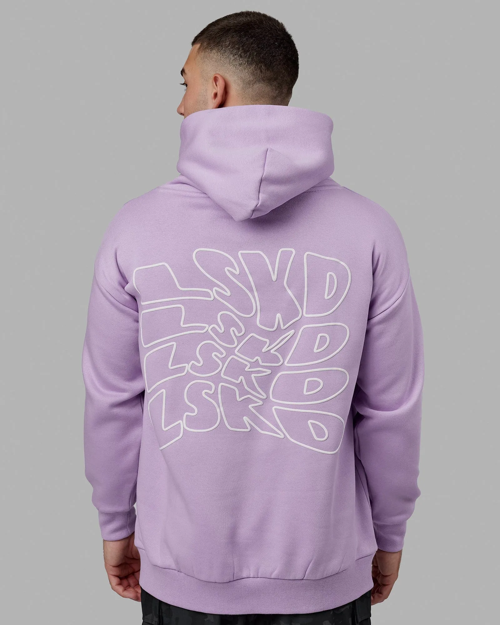 Unisex Mad Happy Hoodie Oversize - Pale Lilac sold by LSKD product image thumbnail 3