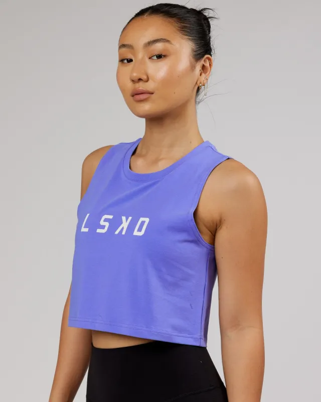 Agile FLXCotton Tank - Cornflower Blue-White sold by LSKD