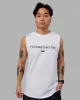 1% Better FLXCotton Training Fit Tank - White-Black sold by LSKD