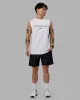 1% Better FLXCotton Training Fit Tank - White-Black sold by LSKD