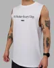 1% Better FLXCotton Training Fit Tank - White-Black sold by LSKD
