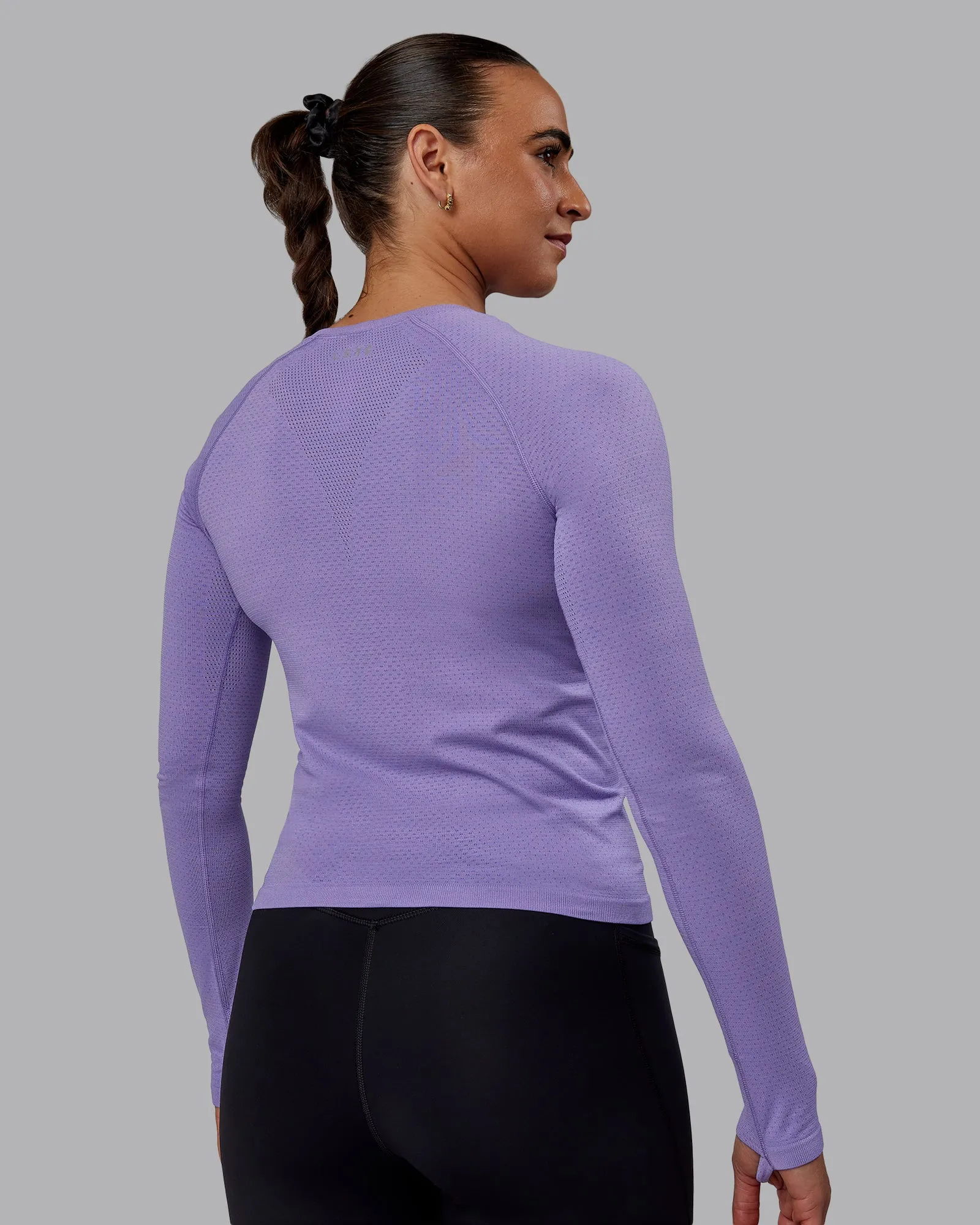 AeroFLX+ Seamless Long Sleeve Tee - Dahlia Purple Marl sold by LSKD product image thumbnail 3