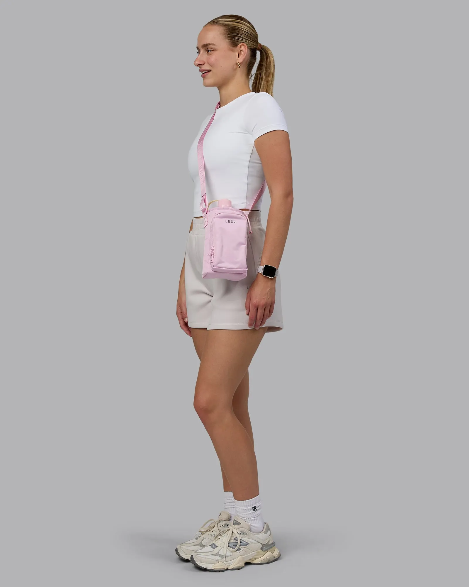 On The Go Water Bottle Sling - Pale Pink sold by LSKD product image thumbnail 5
