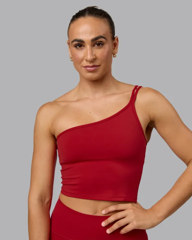 Vivid Skimmer Shelf Bra Tank - Cherry Red sold by LSKD