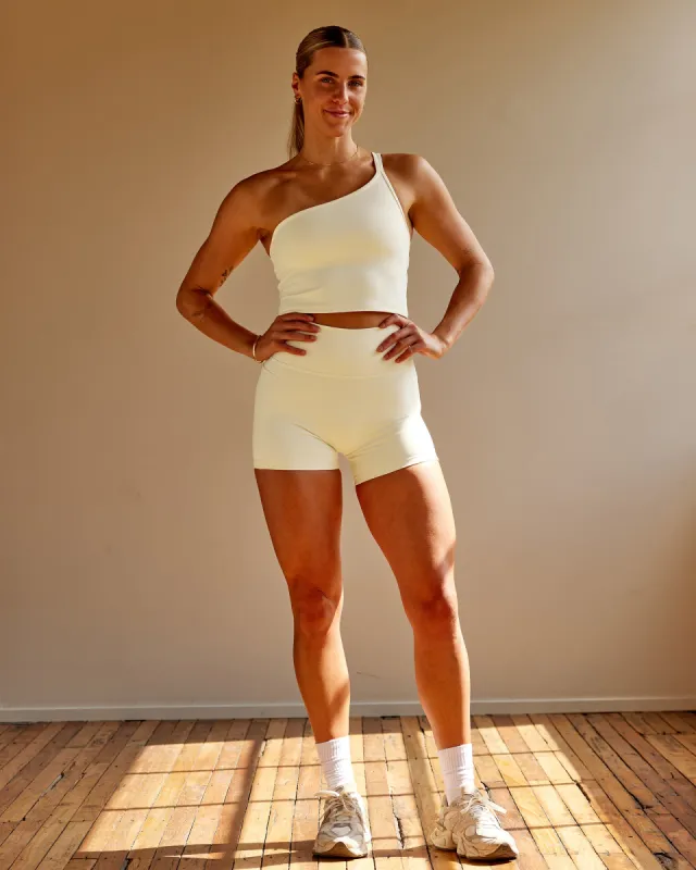 Vivid Skimmer Shelf Bra Tank - Ivory sold by LSKD