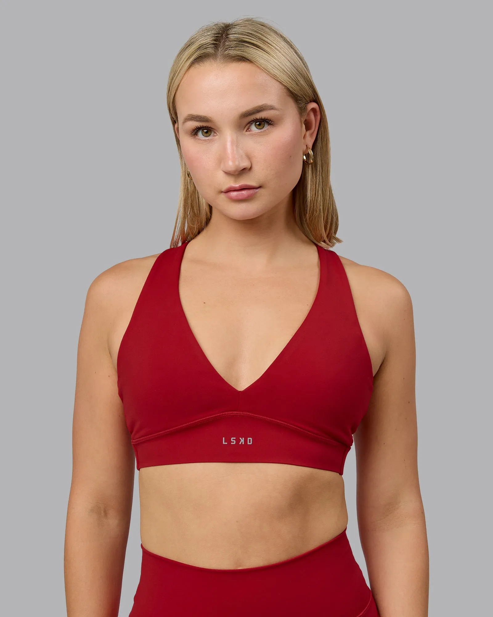 Poise Sports Bra - Cherry Red sold by LSKD