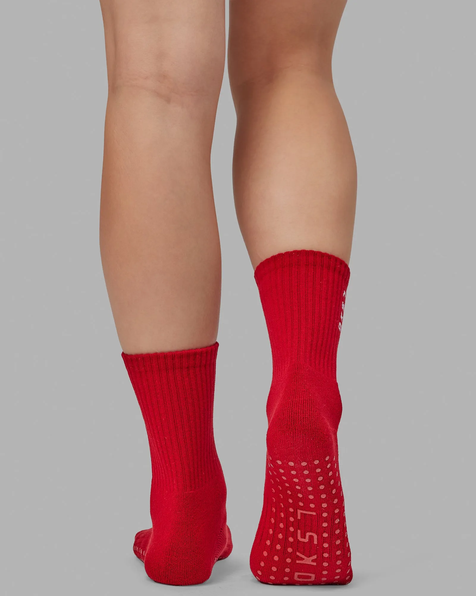 Signal Crew Pilates Grip Socks - Cherry Red sold by LSKD product image thumbnail 2