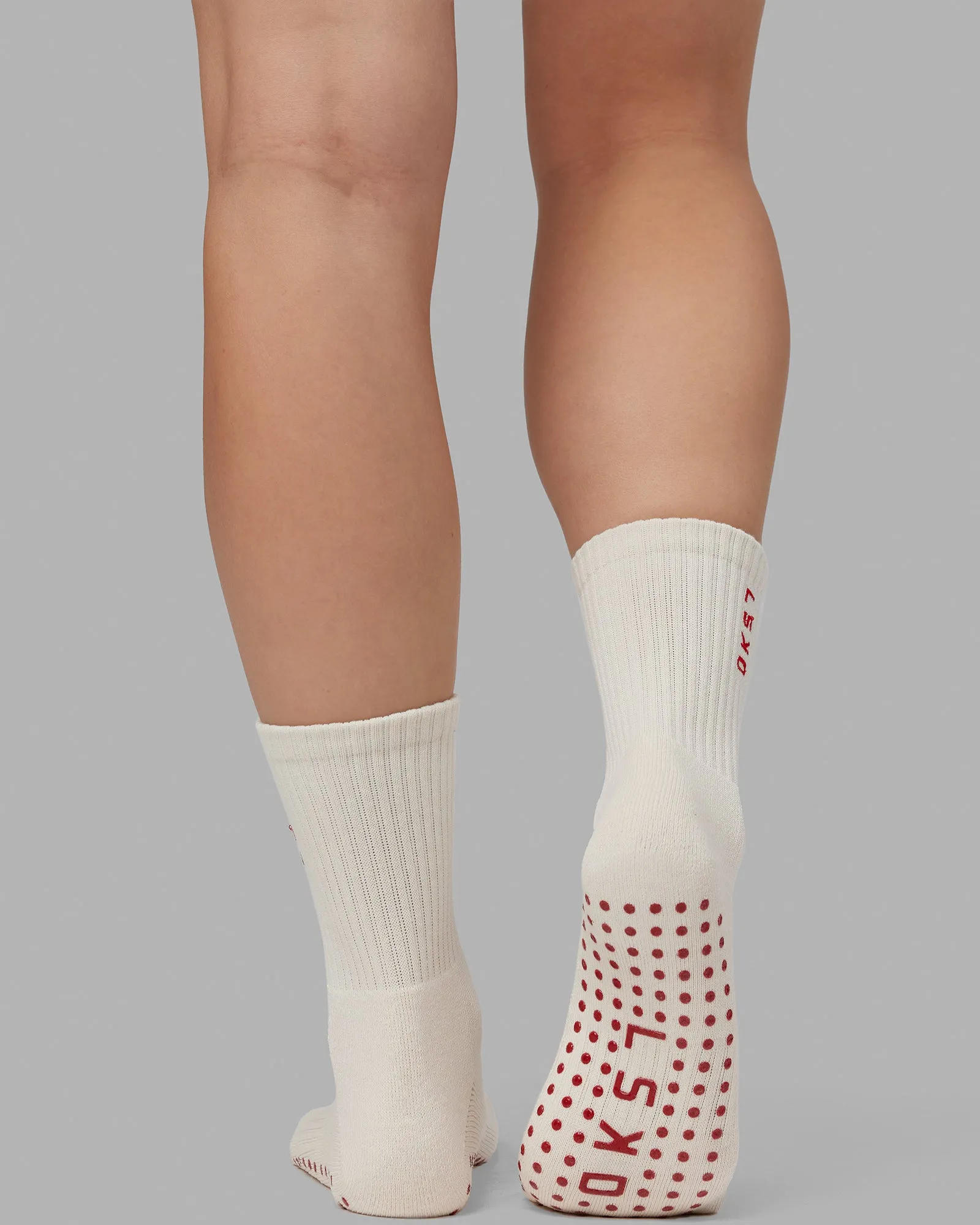 Signal Crew Pilates Grip Socks - Ivory sold by LSKD product image thumbnail 2