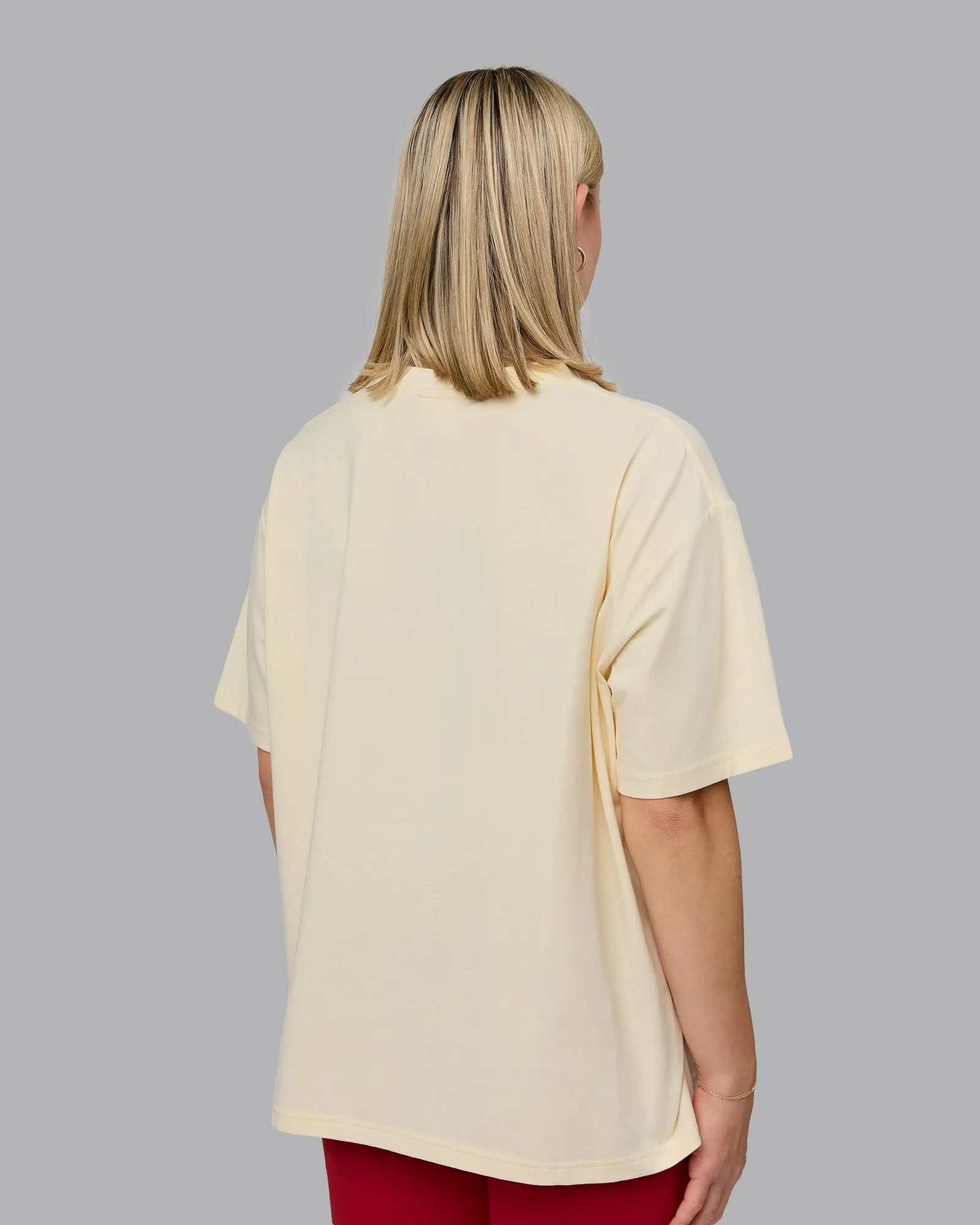 Go-To FLXCotton Oversized Tee - Ivory-Cherry Red sold by LSKD product image thumbnail 4