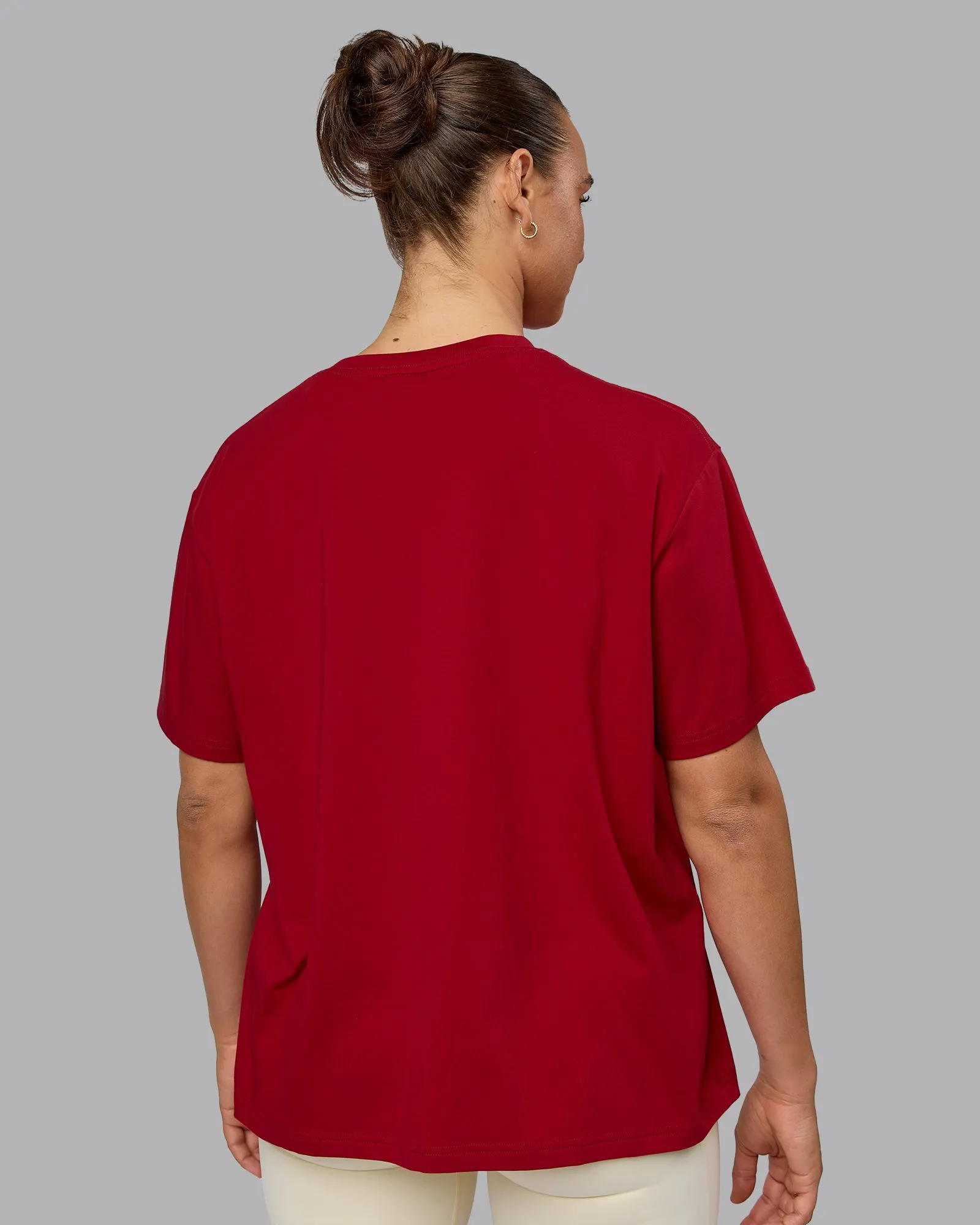 Go-To FLXCotton Oversized Tee - Cherry Red-Ivory sold by LSKD product image thumbnail 3