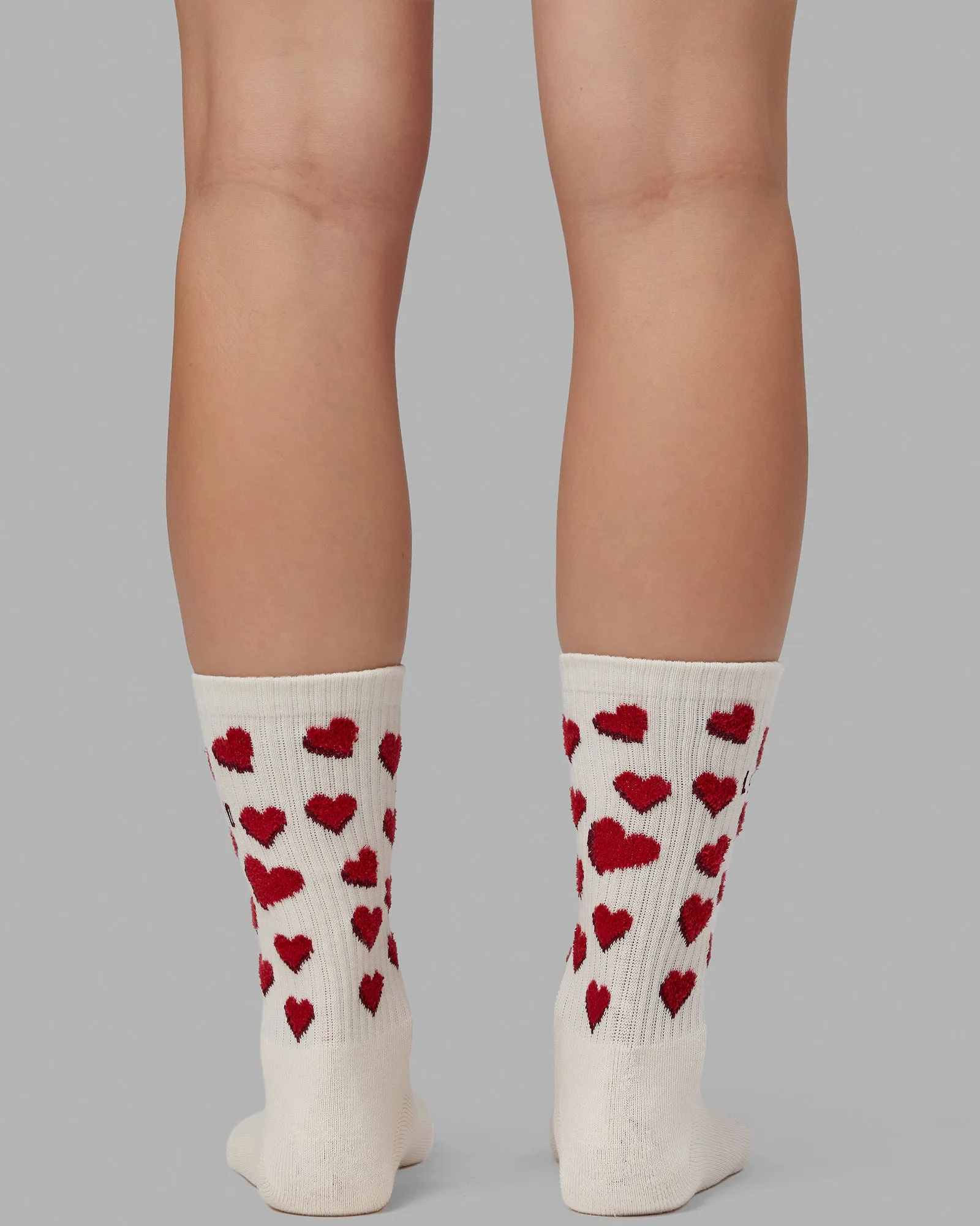 Cupid Crew Sock - Off White-Cherry Red sold by LSKD product image thumbnail 4
