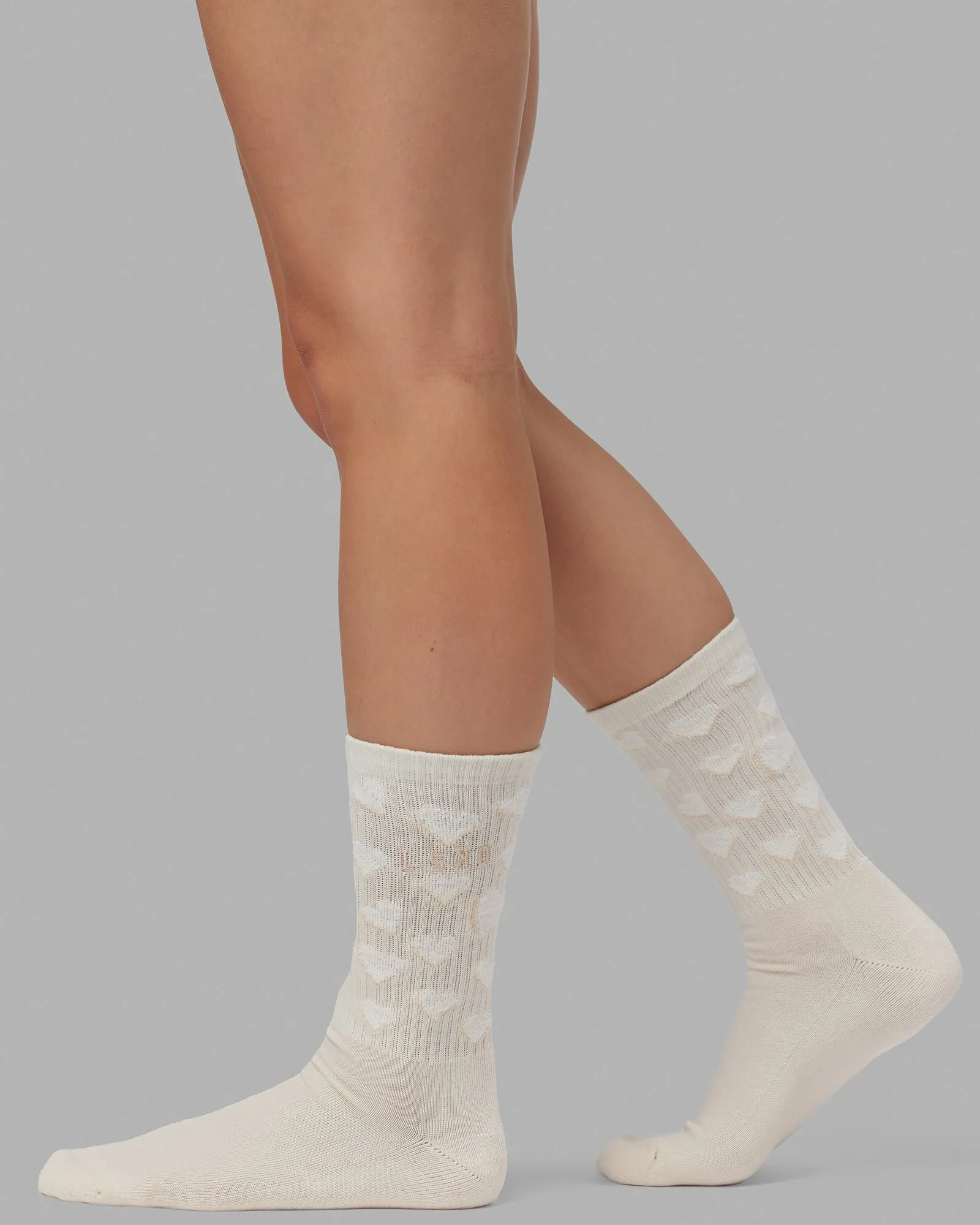 Cupid Crew Sock - Off White-White sold by LSKD product image thumbnail 2