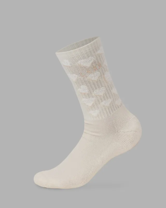 Cupid Crew Sock - Off White-White sold by LSKD