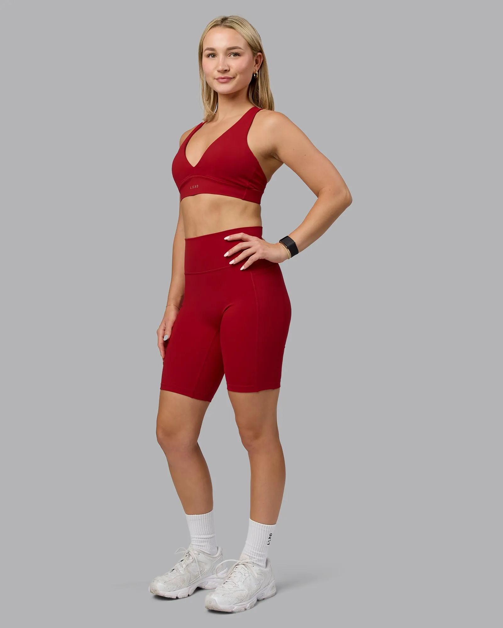 Fusion Bike Short With Pockets - Cherry Red sold by LSKD product image thumbnail 3