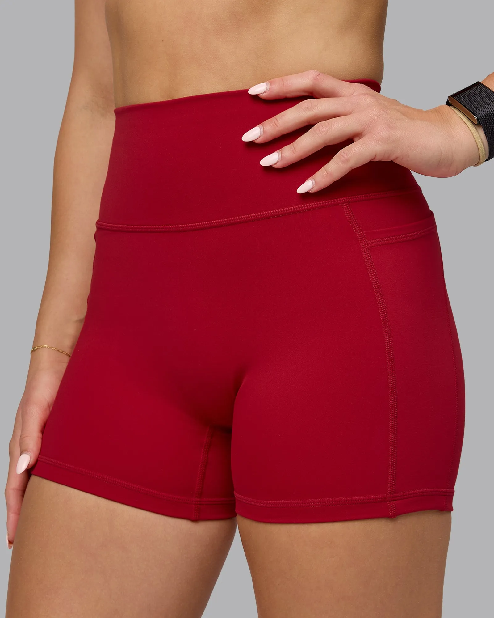 Fusion X-Short Tight With Pockets - Cherry Red sold by LSKD
