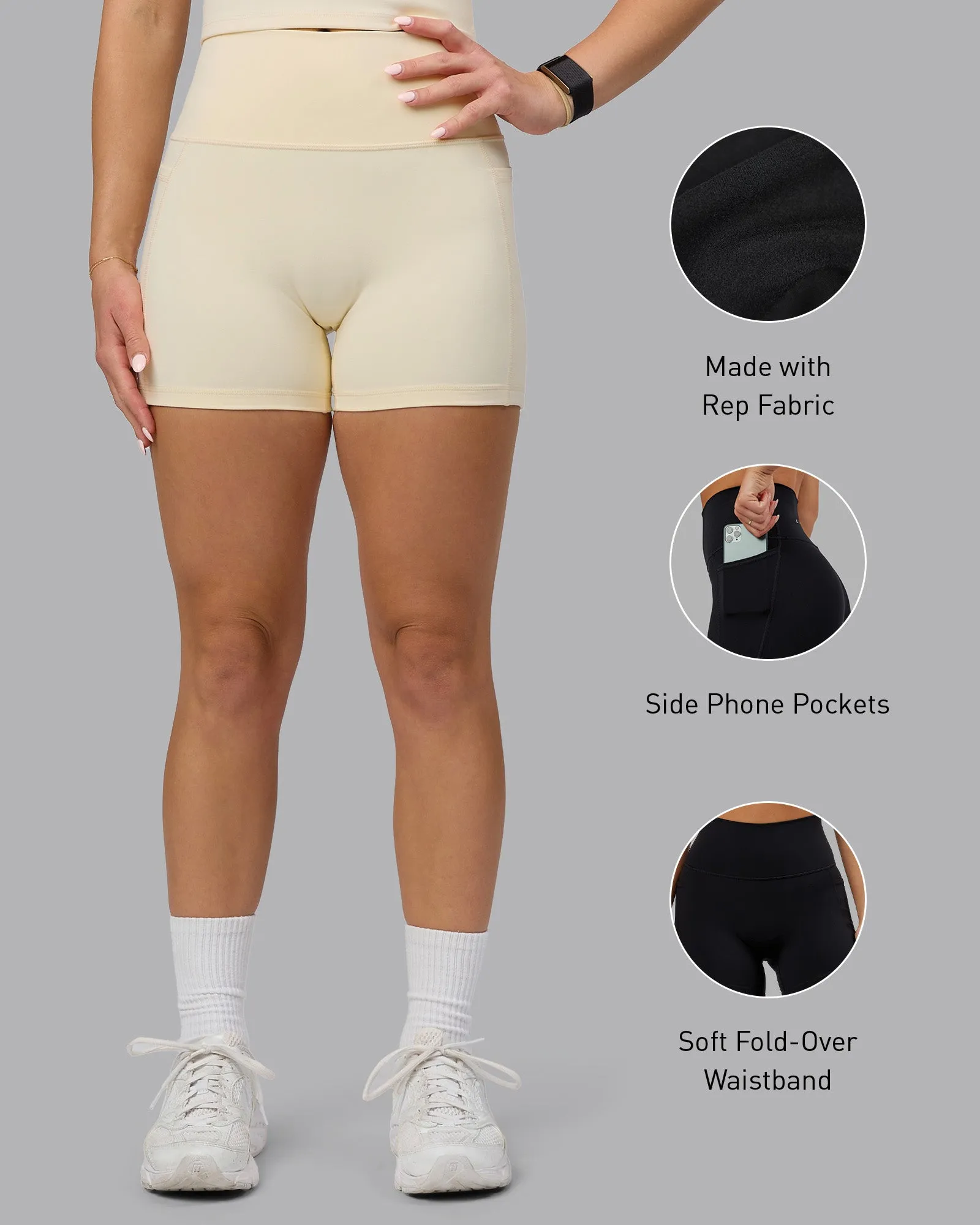Fusion X-Short Tight With Pockets - Ivory sold by LSKD product image thumbnail 2