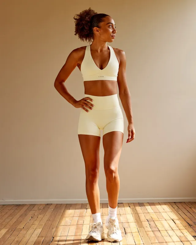 Fusion X-Short Tight With Pockets - Ivory sold by LSKD