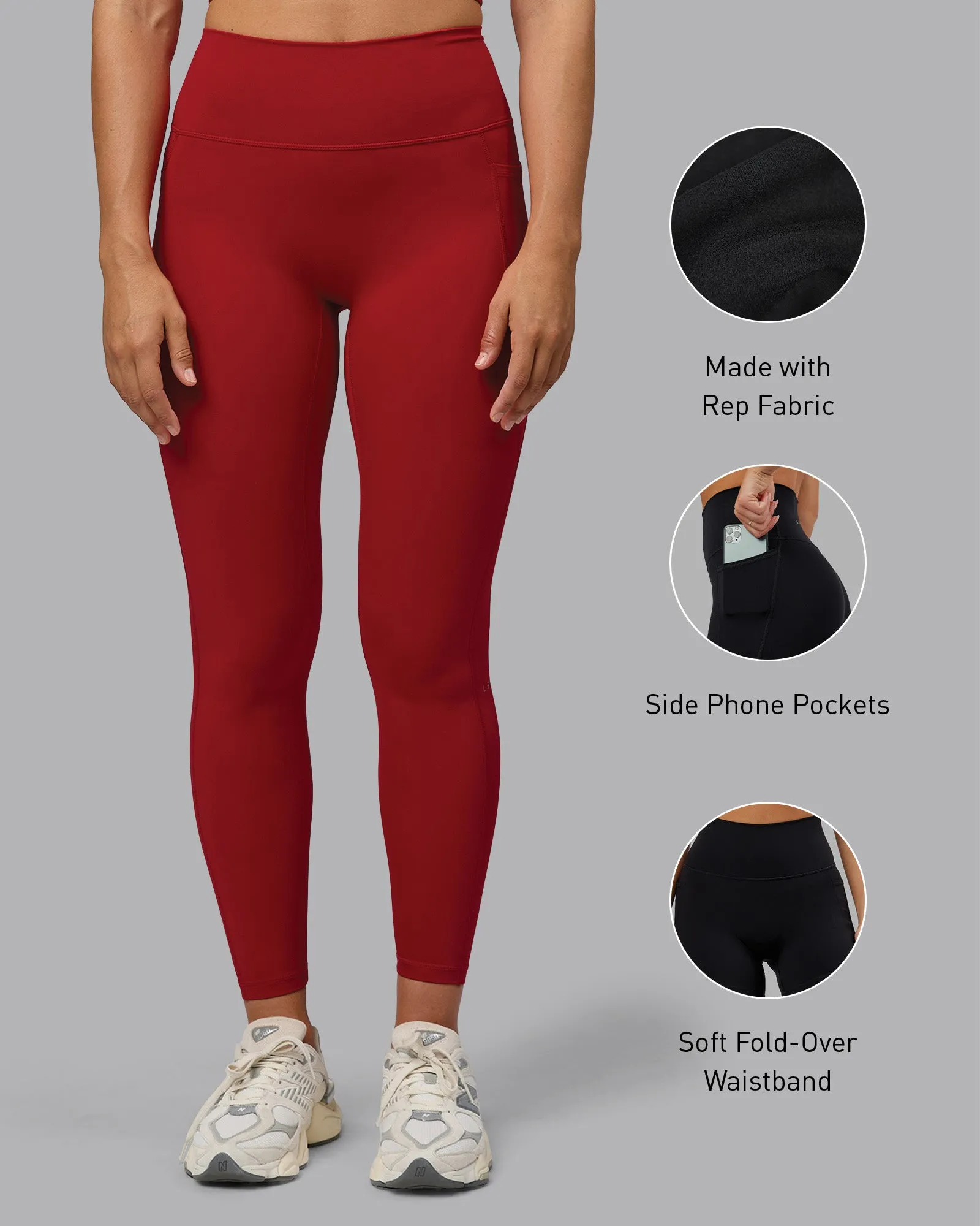 Fusion Full Length Tight with Pockets - Cherry Red sold by LSKD product image thumbnail 2