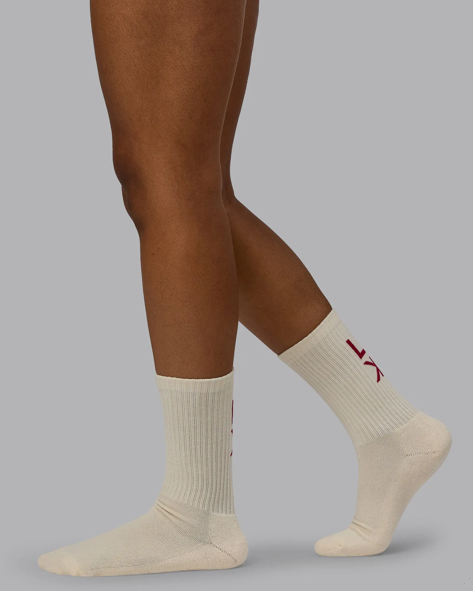 Squad 3 Pack Crew Socks - Multi-Claret sold by LSKD product image thumbnail 2
