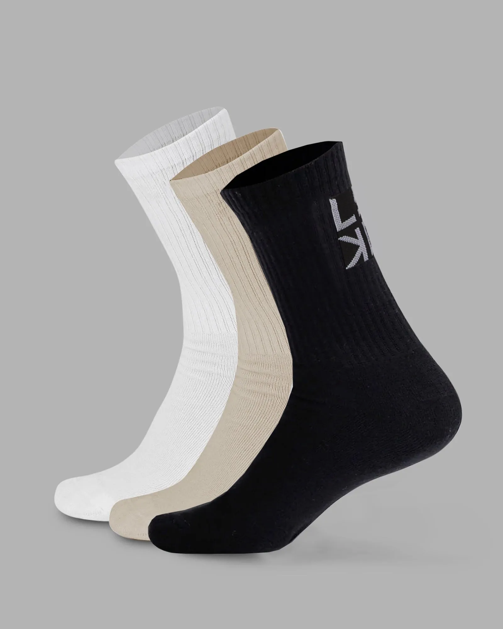Squad 3 Pack Crew Socks - Multi-Claret sold by LSKD