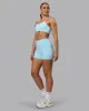 Glow Sports Bra - Crystal  Blue sold by LSKD