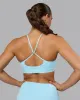 Glow Sports Bra - Crystal  Blue sold by LSKD