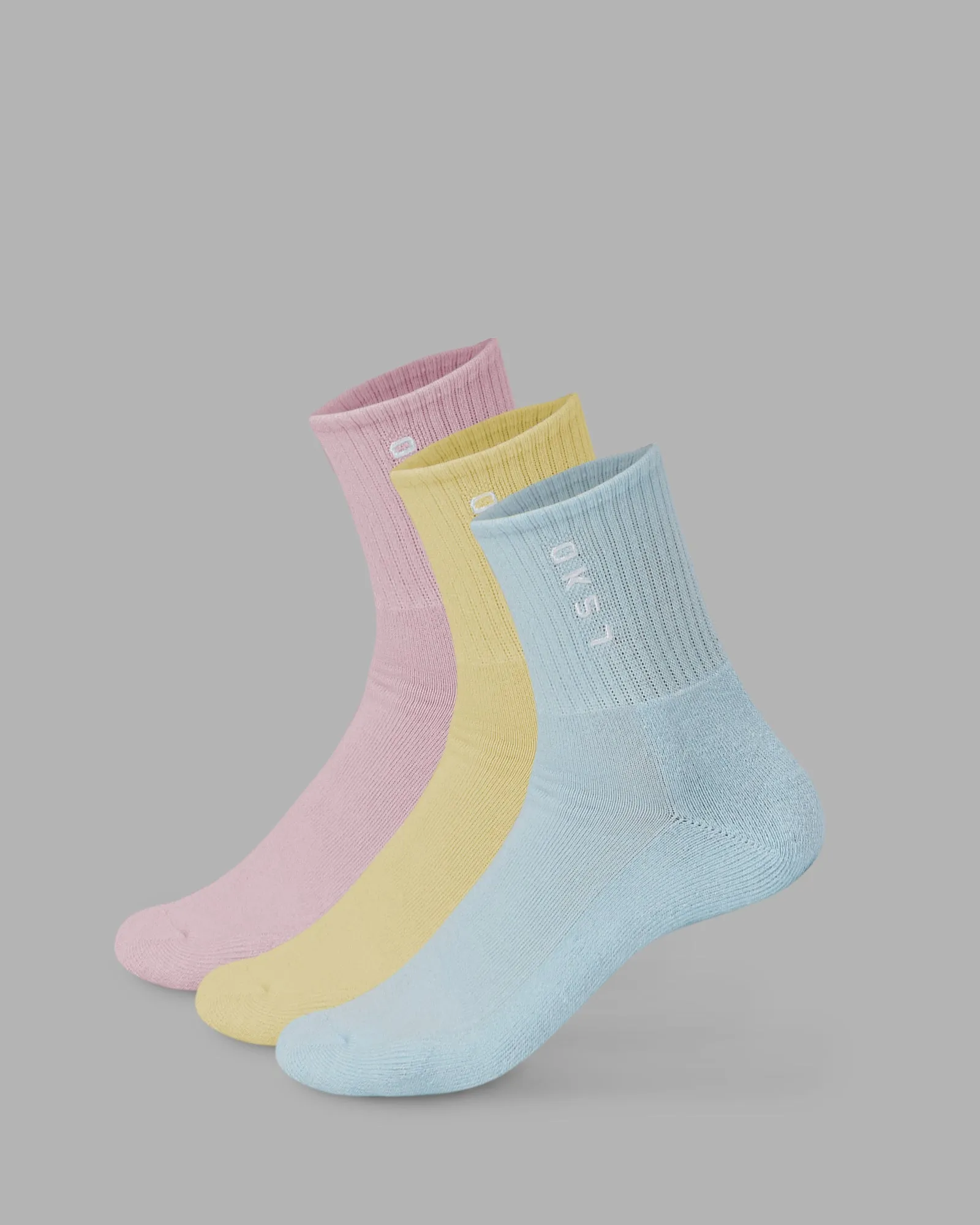 Signal Quarter Socks 3 Pack - Multi-Pastel sold by LSKD