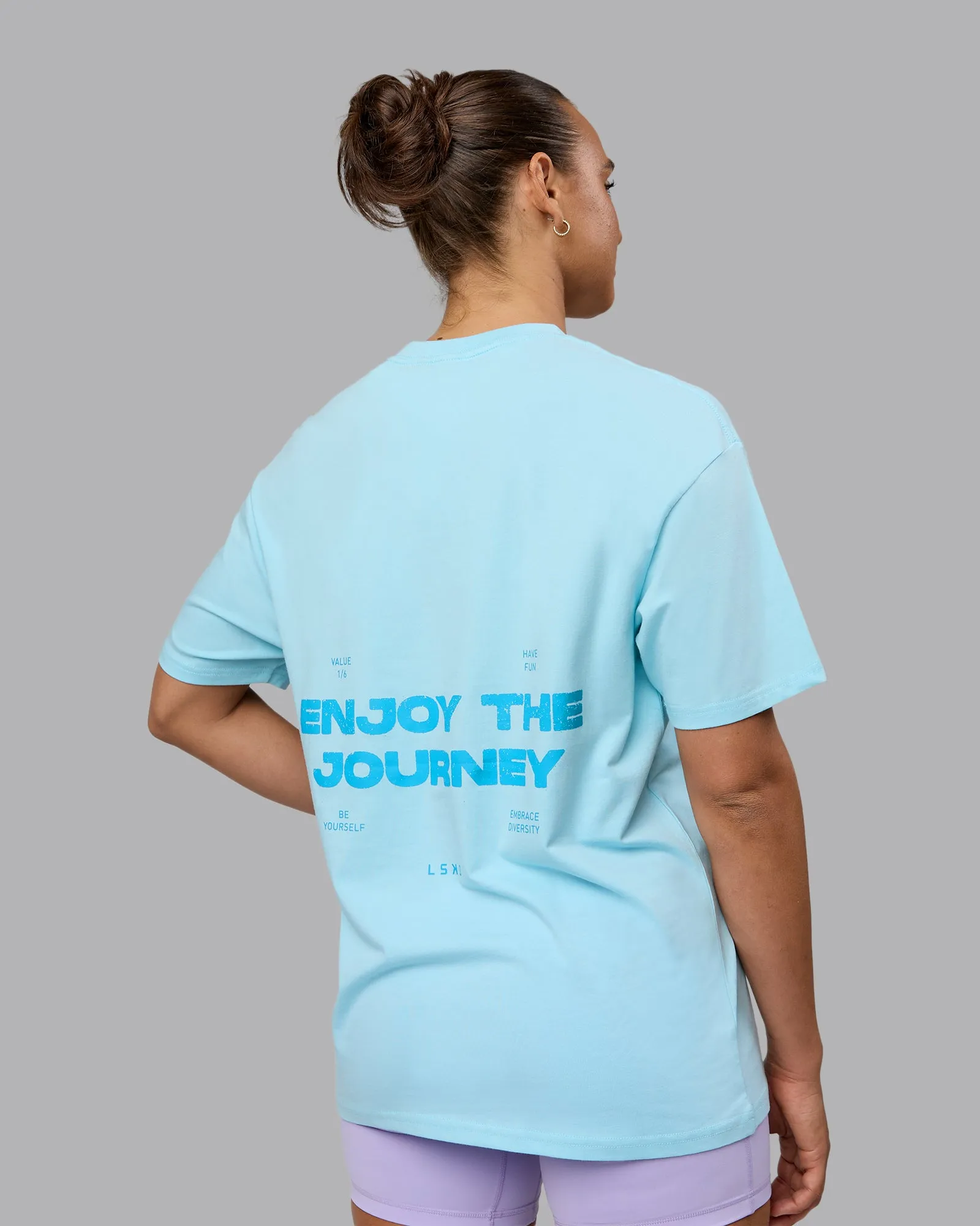 Enjoy the Journey Value Series FLXCotton Tee Oversize - Crystal Blue-Bay Blue sold by LSKD product image thumbnail 5