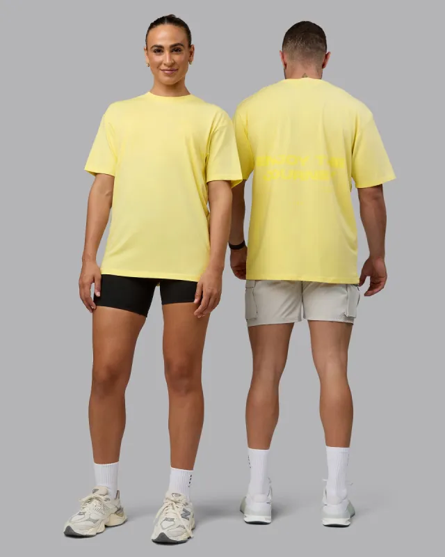 Enjoy the Journey Value Series FLXCotton Tee Oversize - Pale Yellow-Sundress sold by LSKD