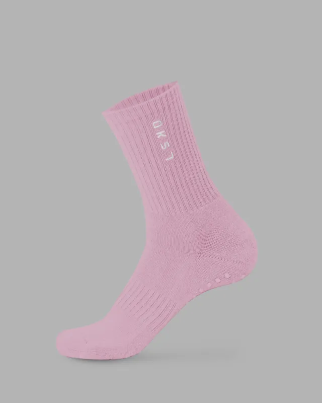Signal Crew Pilates Grip Socks - Pale Pink sold by LSKD