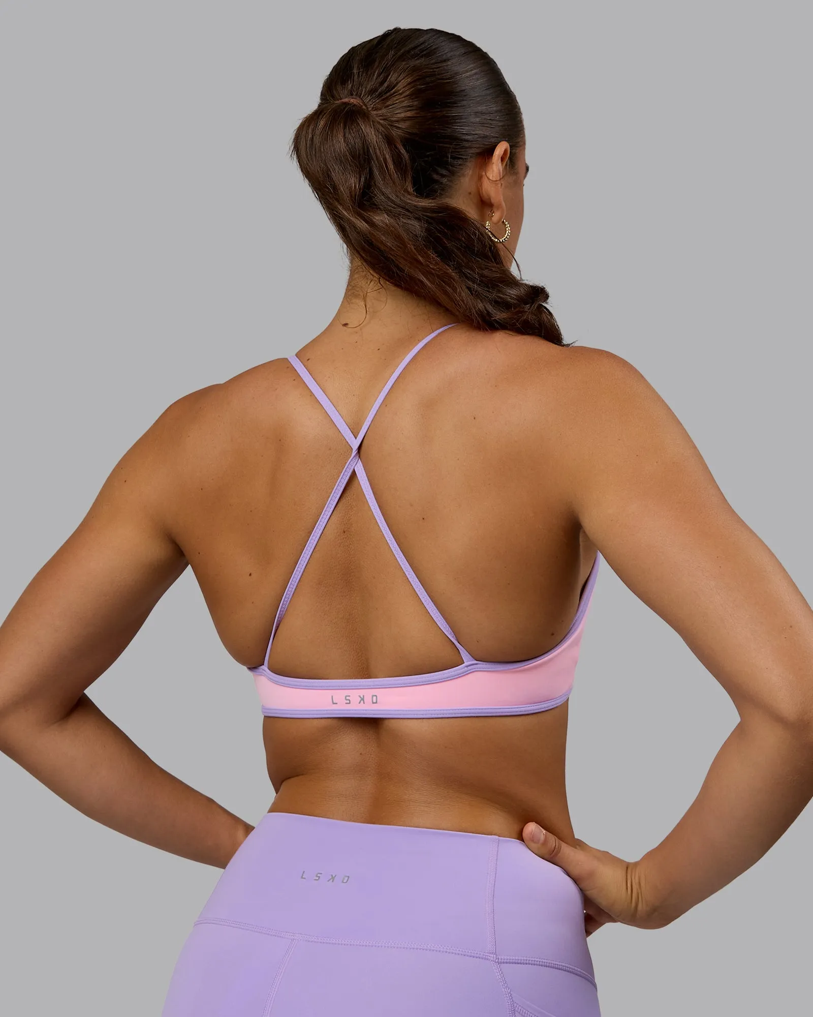 Ambience Sports Bra - Pale Pink-Pale Lilac sold by LSKD product image thumbnail 2